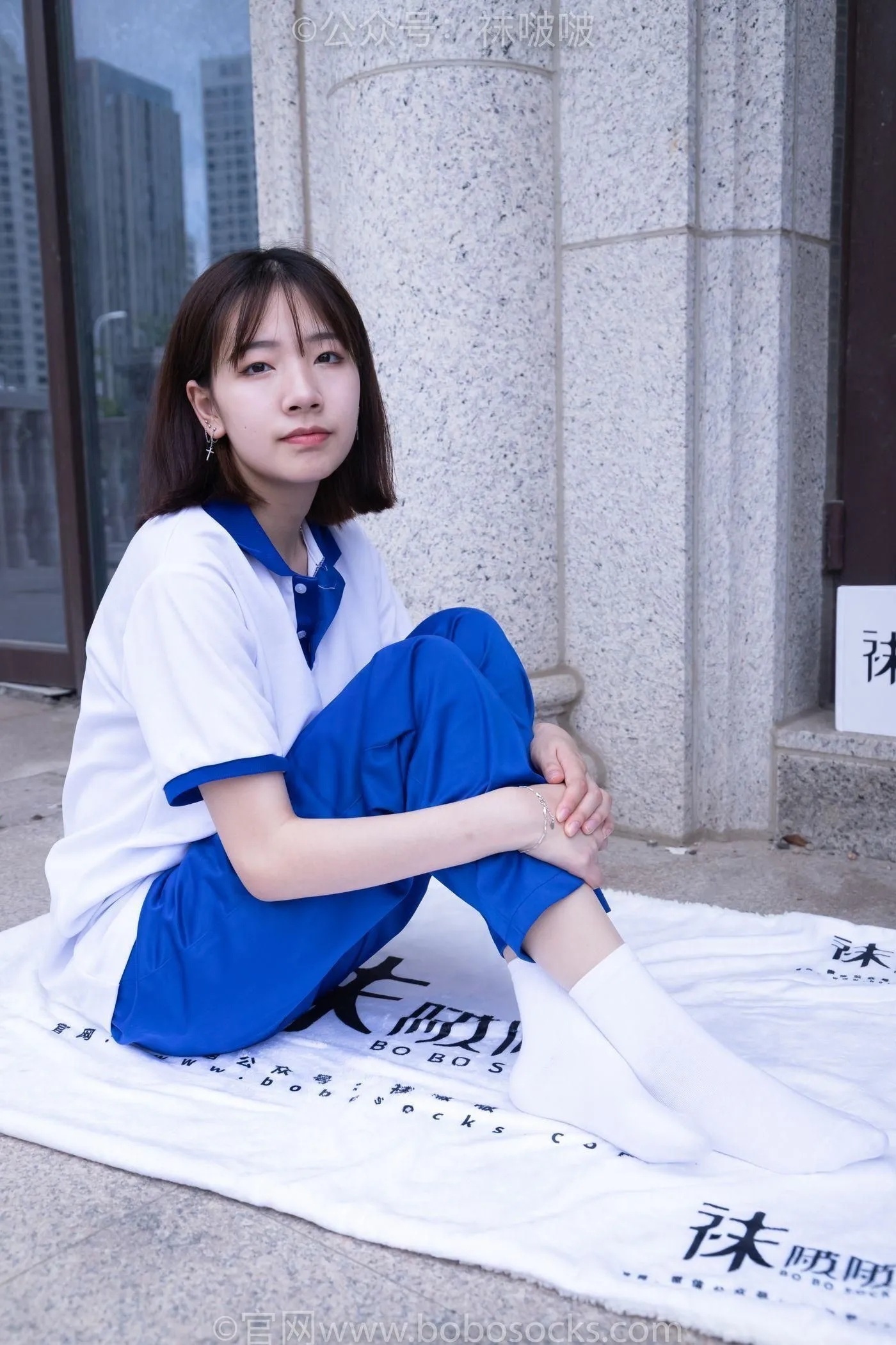 [BoBoSocks袜啵啵]NO.022 小甜豆-校服、贝壳头、白棉袜、肉丝 [140P]插图3